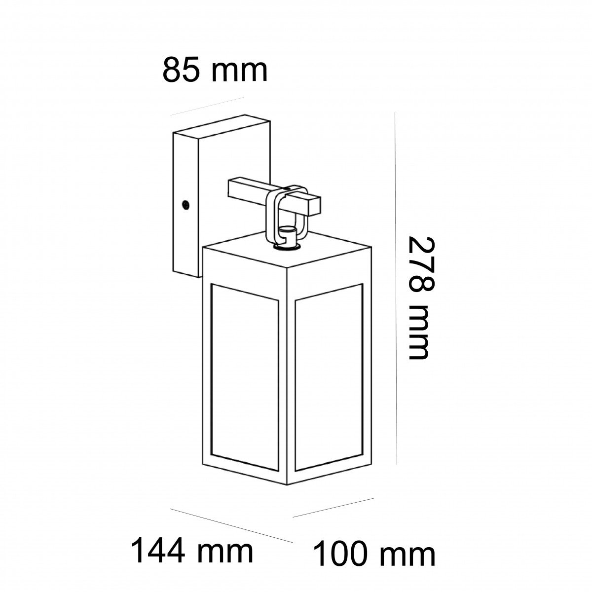 Außenbeleuchtung Cartagena Wandleuchte schwarz Aluminium