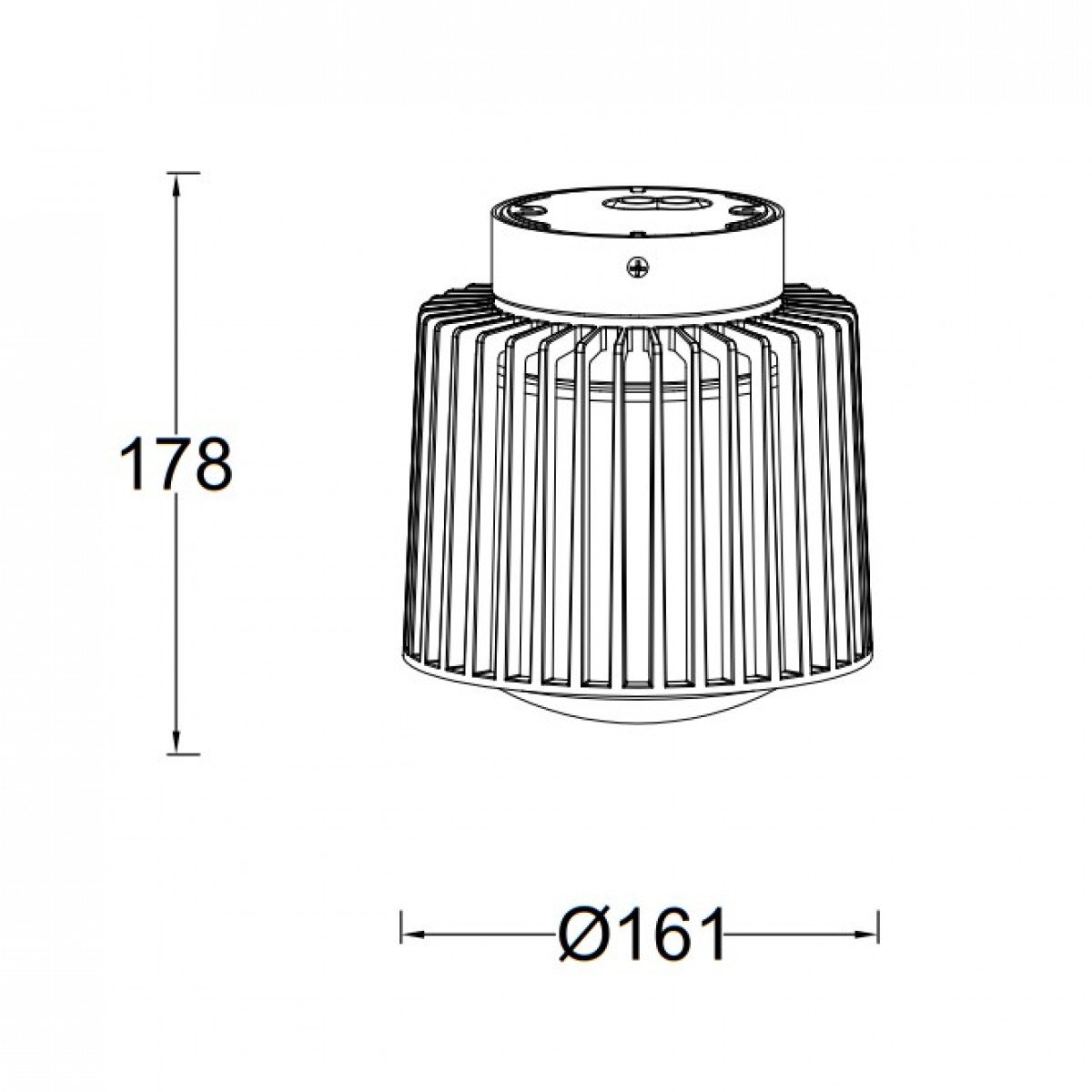 Außenleuchte Shyne Deckenleuchte schwarz Aluminium modern