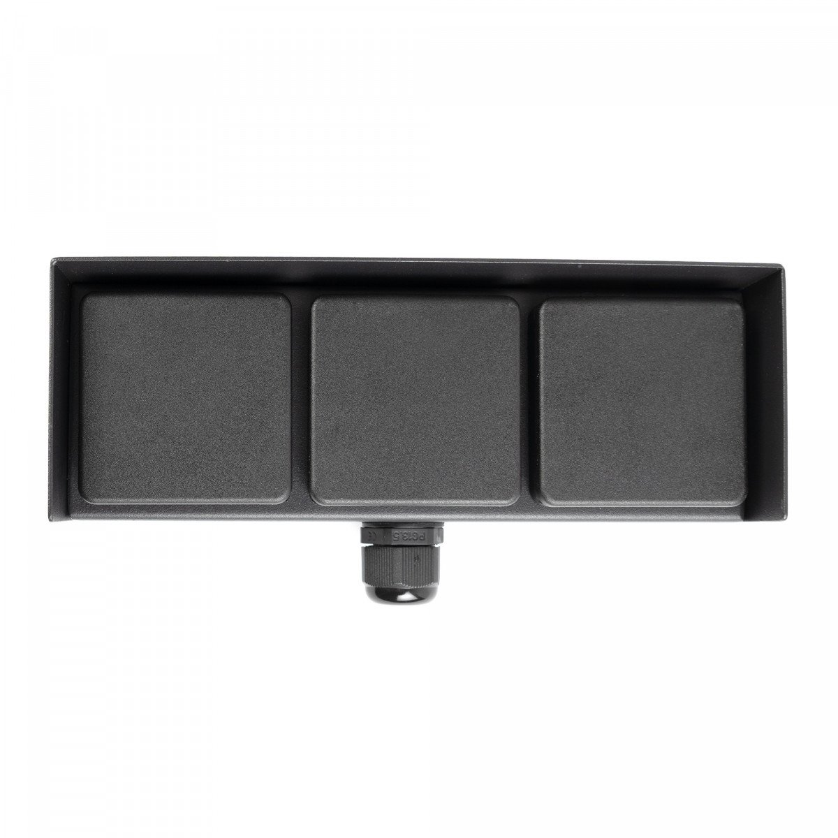 Außensteckdose 3 Wandsteckdose Schwarz Edelstahl Modern