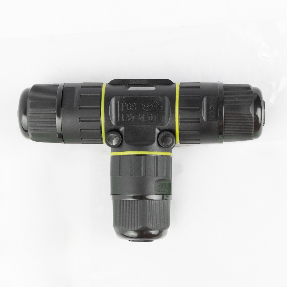 Wasserdichter, sicherer T-Abzweig-Kabelverbinder IP86 schwarz