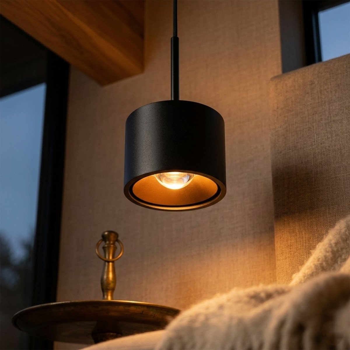 Innenleuchte June Pendelleuchte schwarz Aluminium modern
