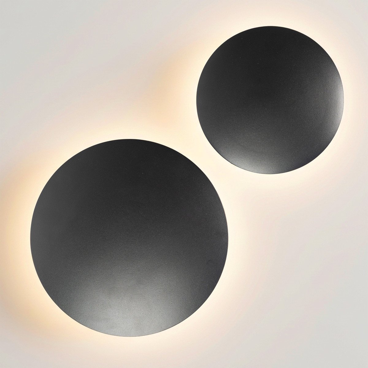 Außenleuchte Eclips Wandleuchte Small Schwarz Aluminium Modern