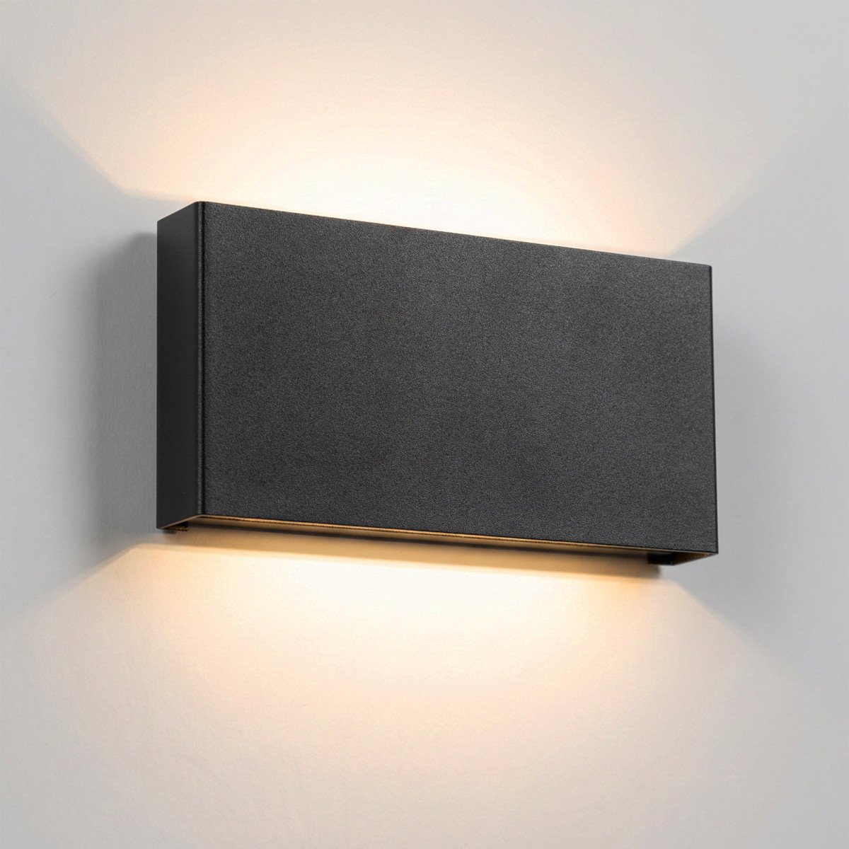 Außenleuchte Elroy Wandleuchte mittel schwarz Aluminium modern