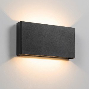Außenleuchte Elroy Wandleuchte mittel schwarz Aluminium modern
