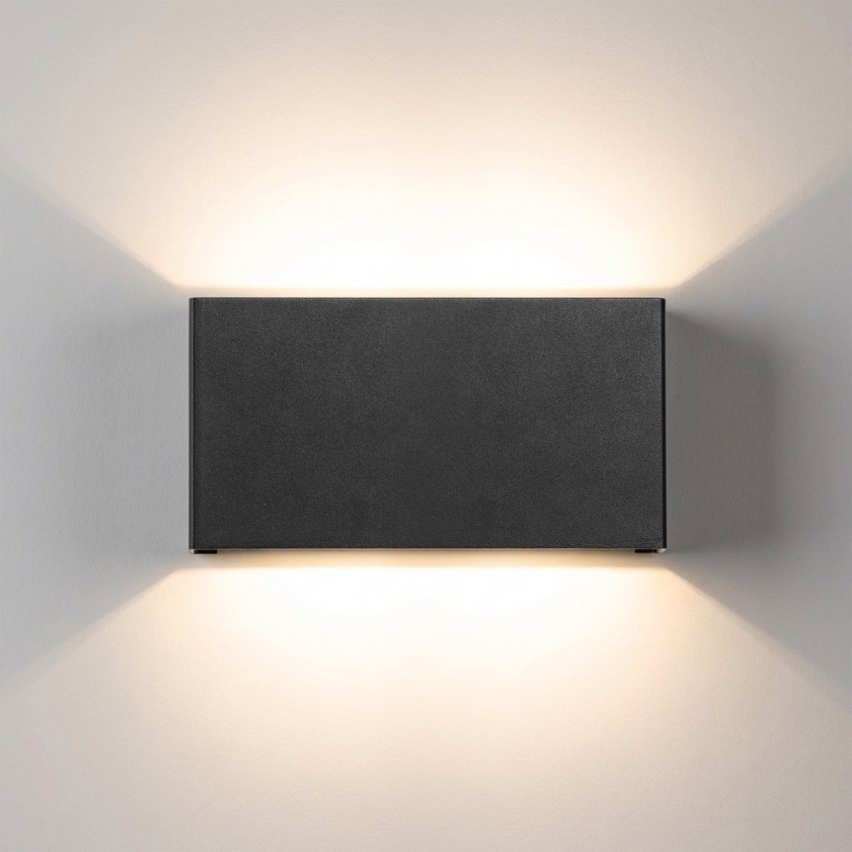 Außenleuchte Elroy Wandleuchte mittel schwarz Aluminium modern