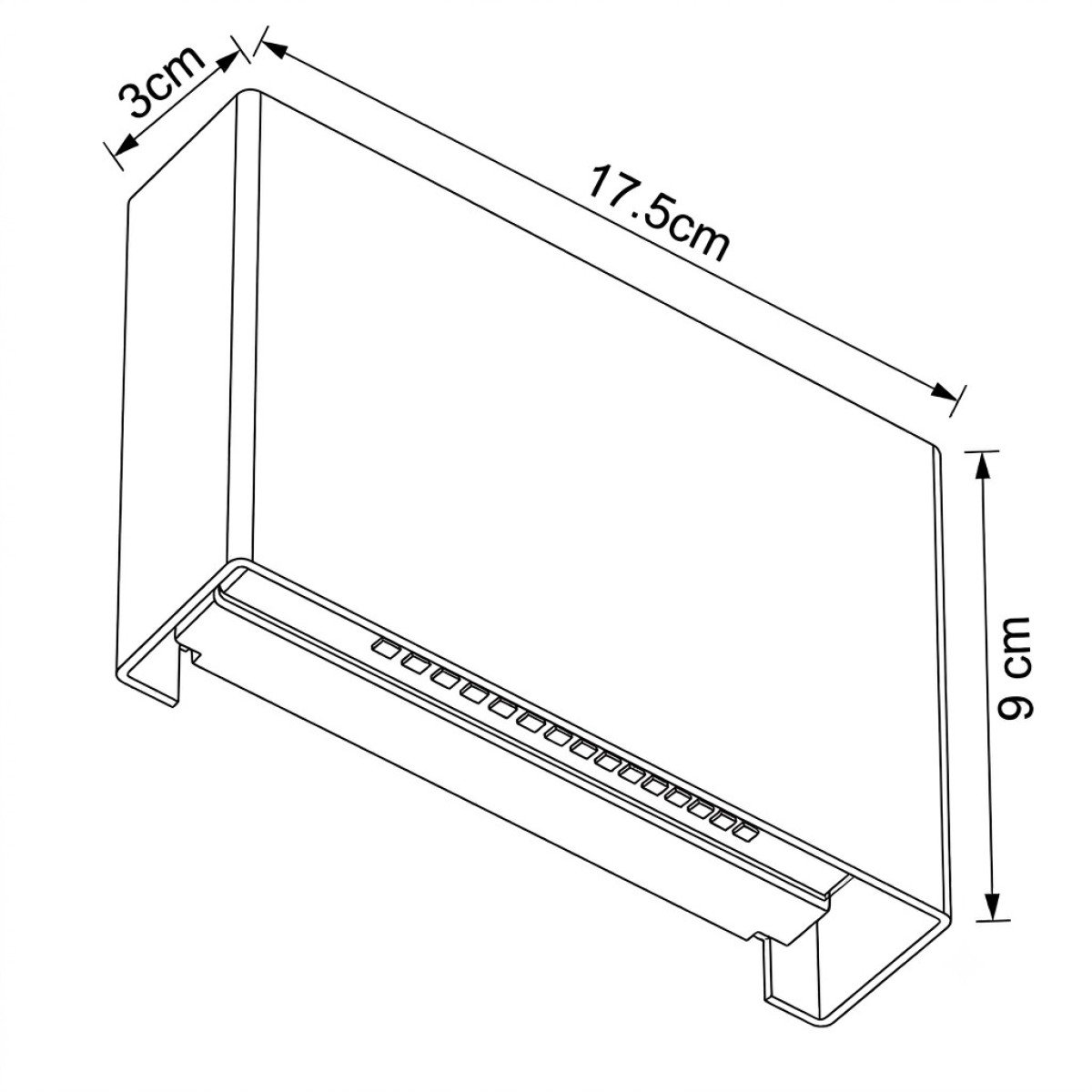 Außenleuchte Elroy Wandleuchte mittel schwarz Aluminium modern