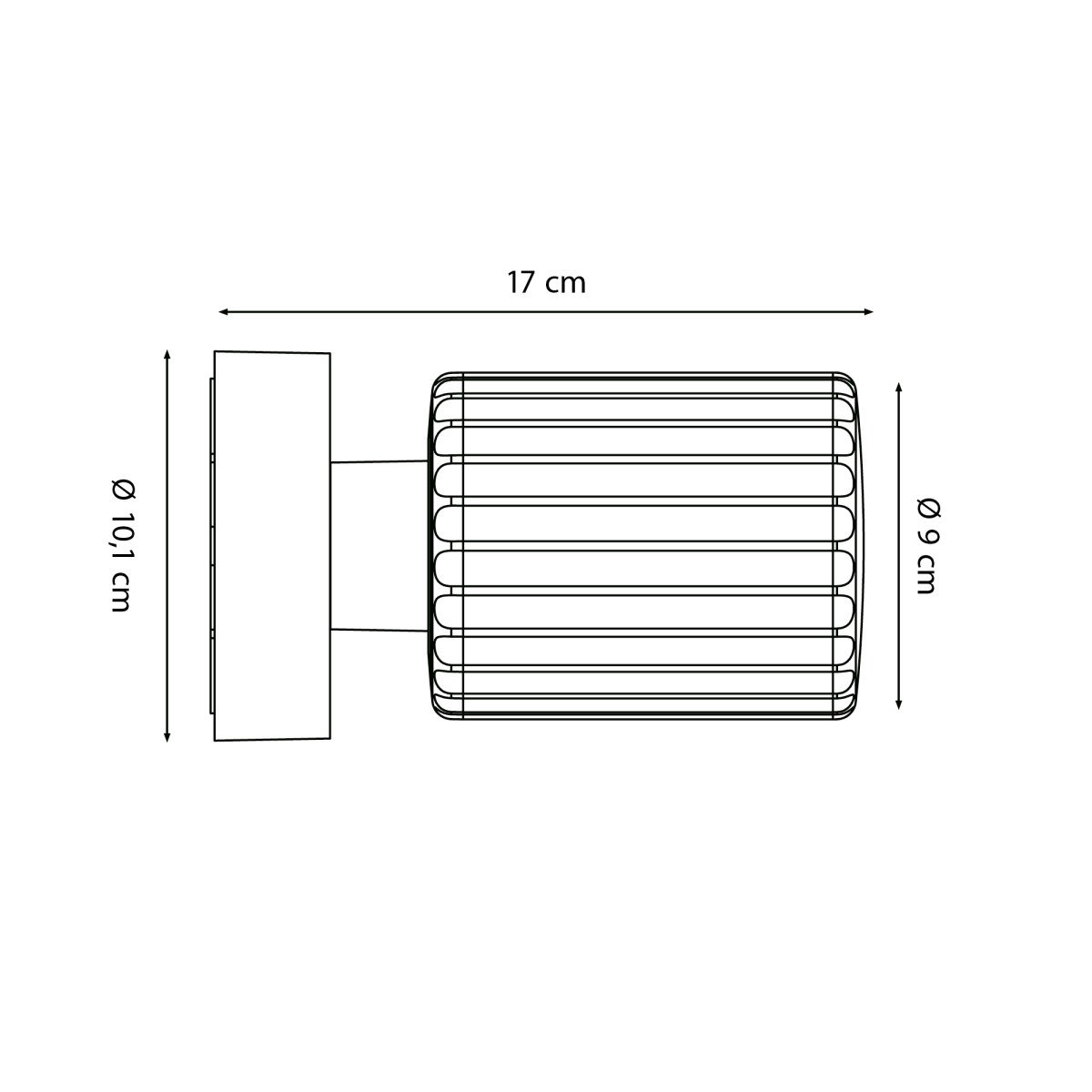 Außenbeleuchtung Sablon Petit Decken- und Wandleuchte Schwarzbraun