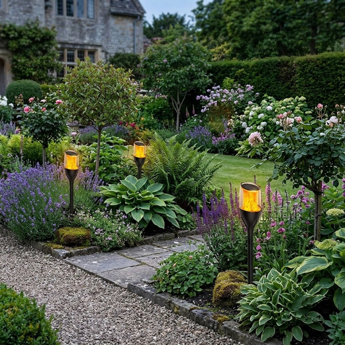 Außenleuchte Torch Solar Gartenleuchte Schwarz Modern