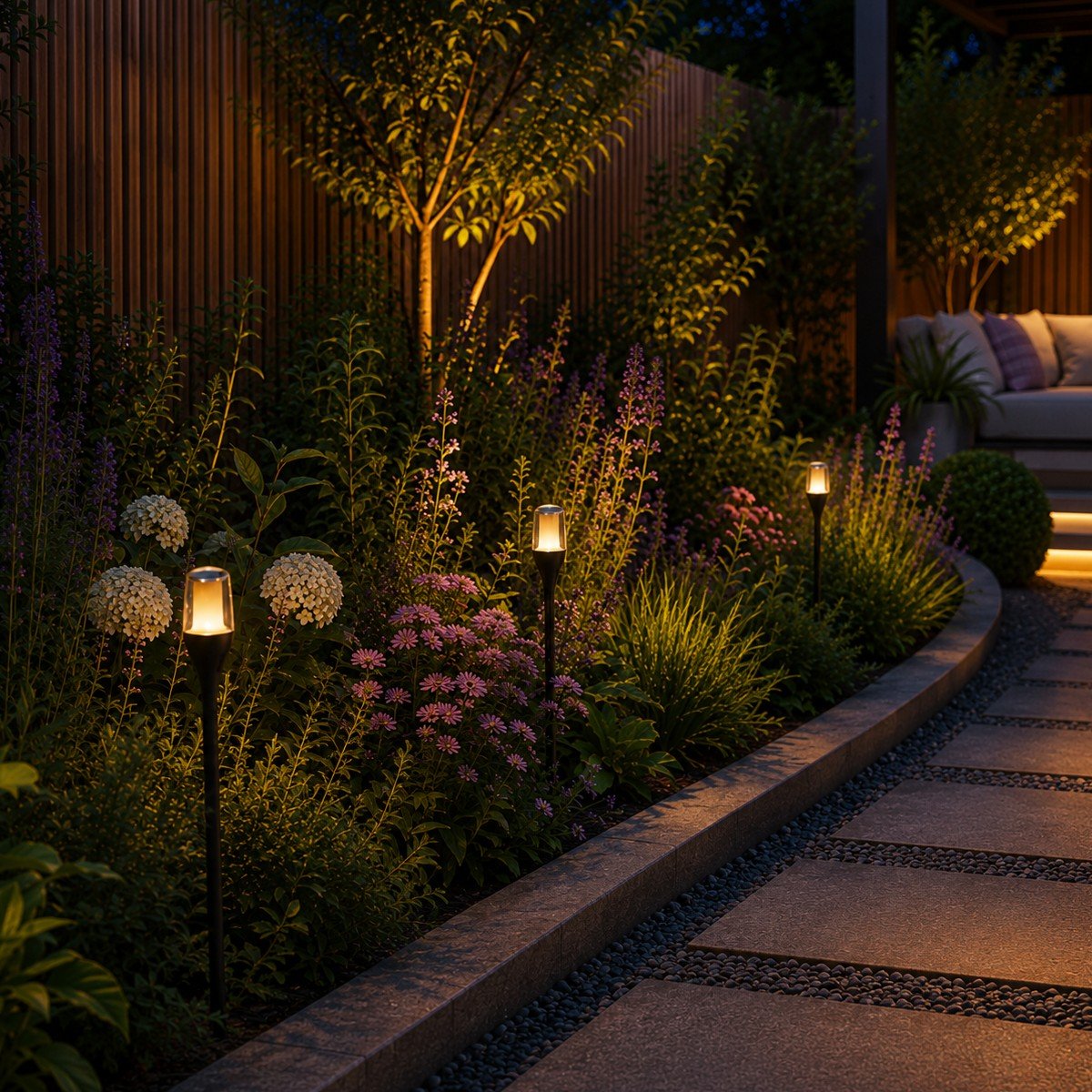 Außenleuchte Torch Solar Gartenleuchte Schwarz Modern