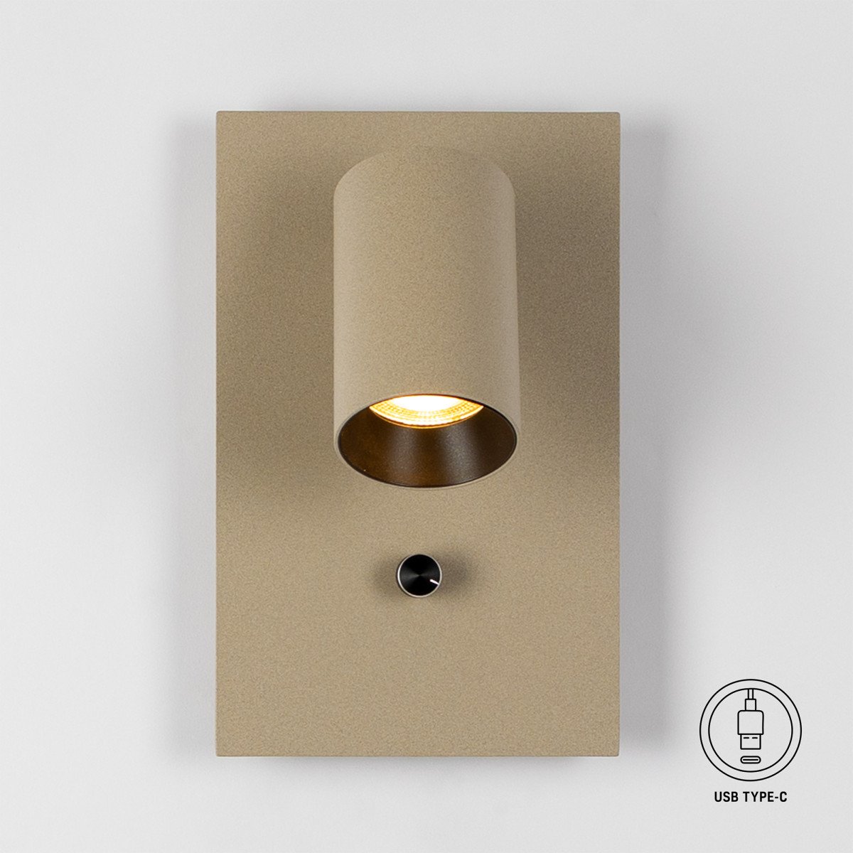 Innenleuchte Mila Bettlampe Champagner Dimmer