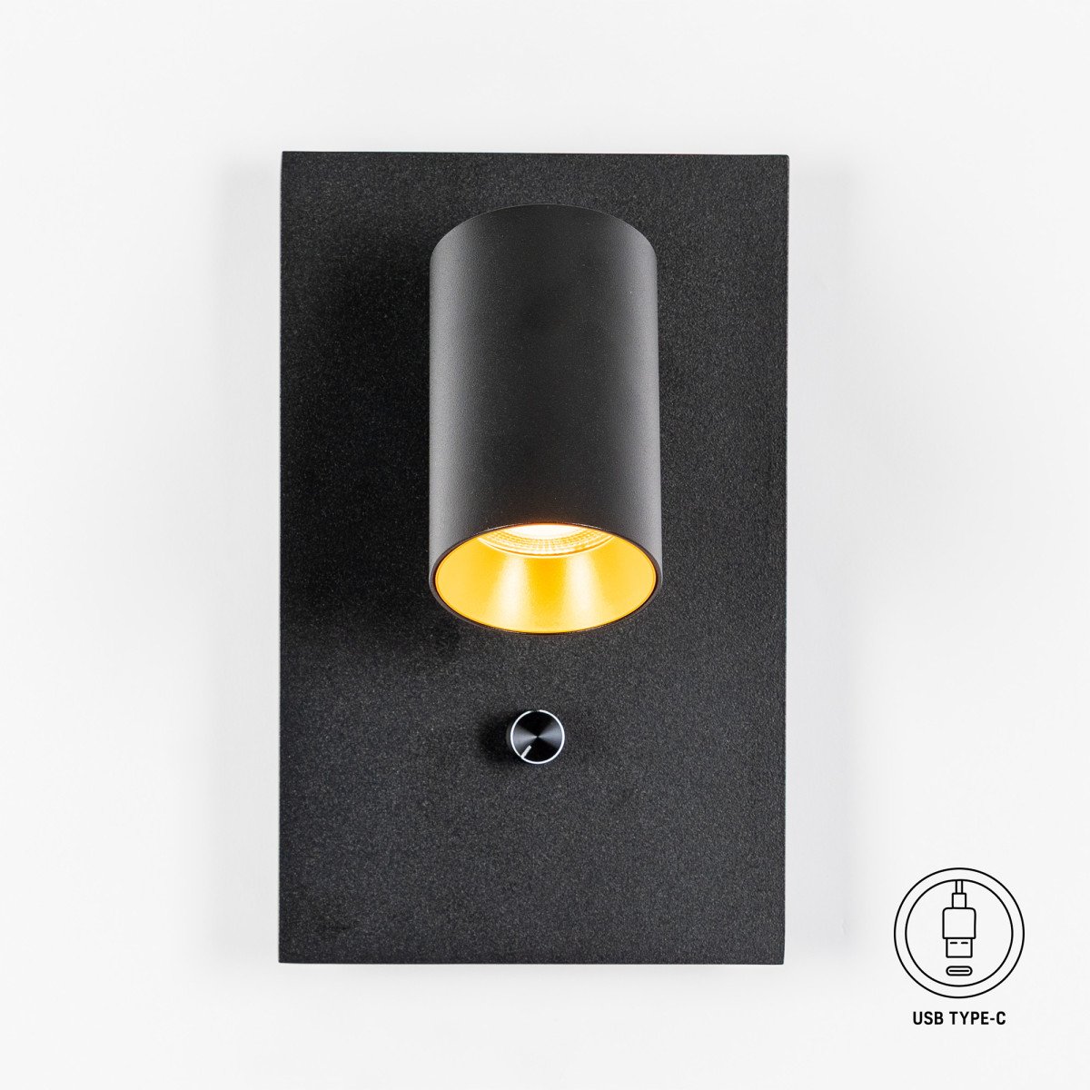Innenleuchte Mila Bettlampe schwarz Dimmer