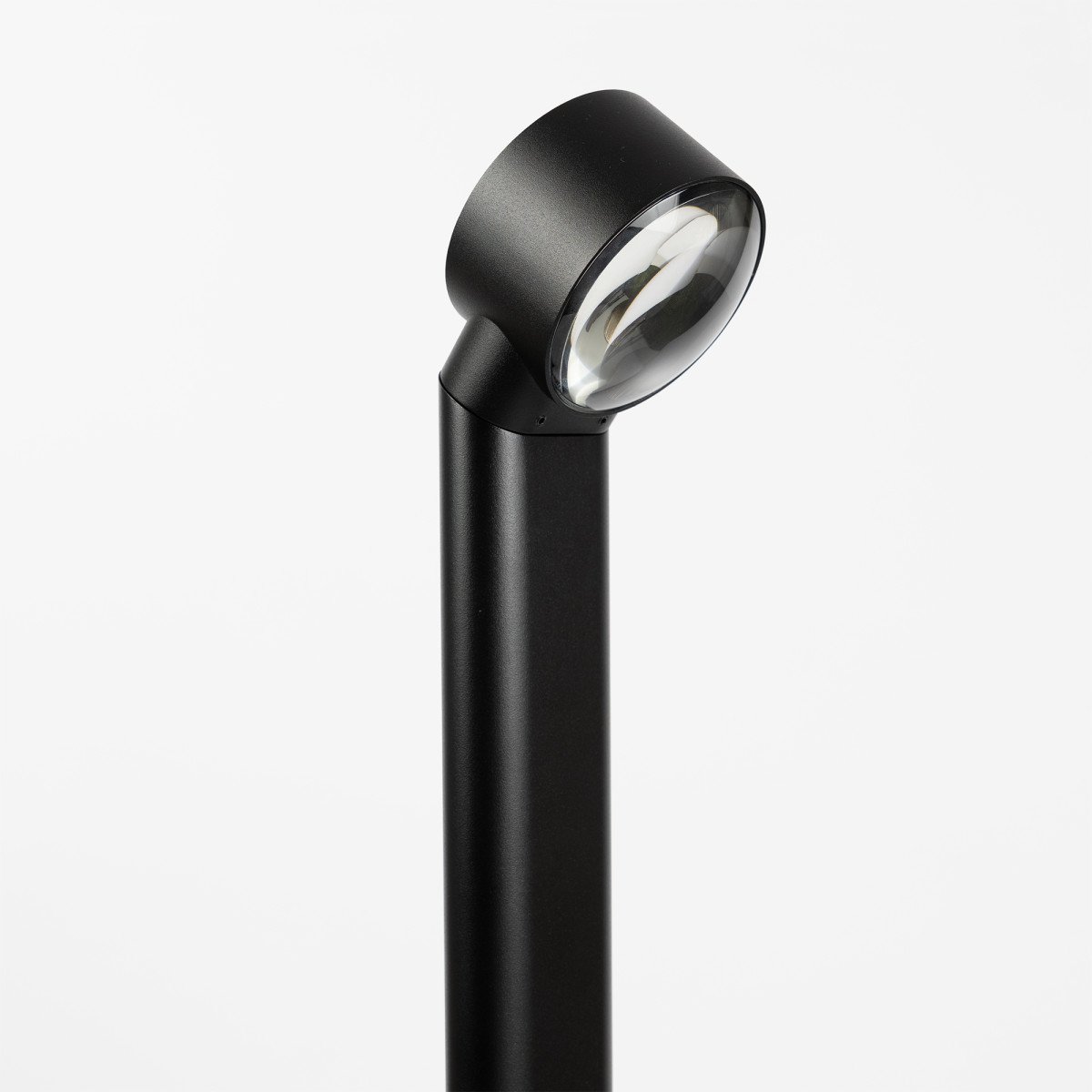 Außenleuchte Scope Gartenleuchte Schwarz Aluminium konvexe Linse