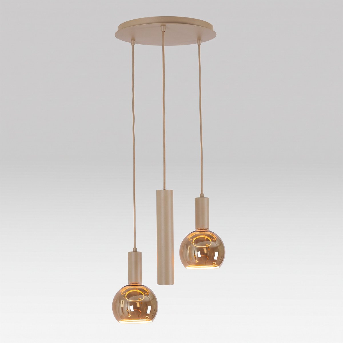 Innenbeleuchtung Zari 3-flammige Hängeleuchte Sand modern