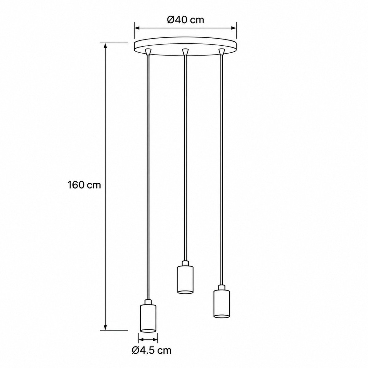 Innenbeleuchtung Dari 3-flammige Pendelleuchte Sand modern