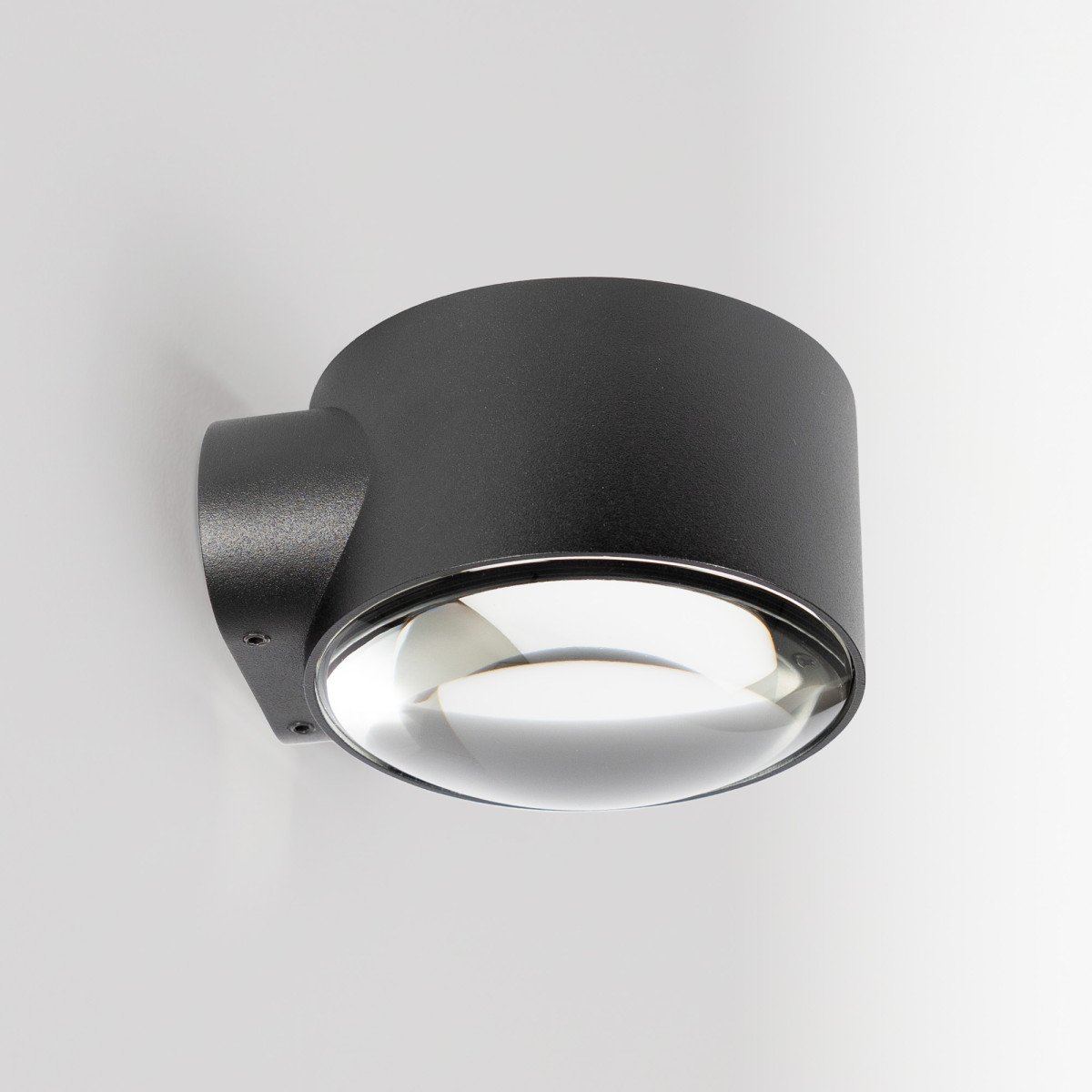 Schwarzes konvexes Glasfenster moderne Wandleuchte Downlighter