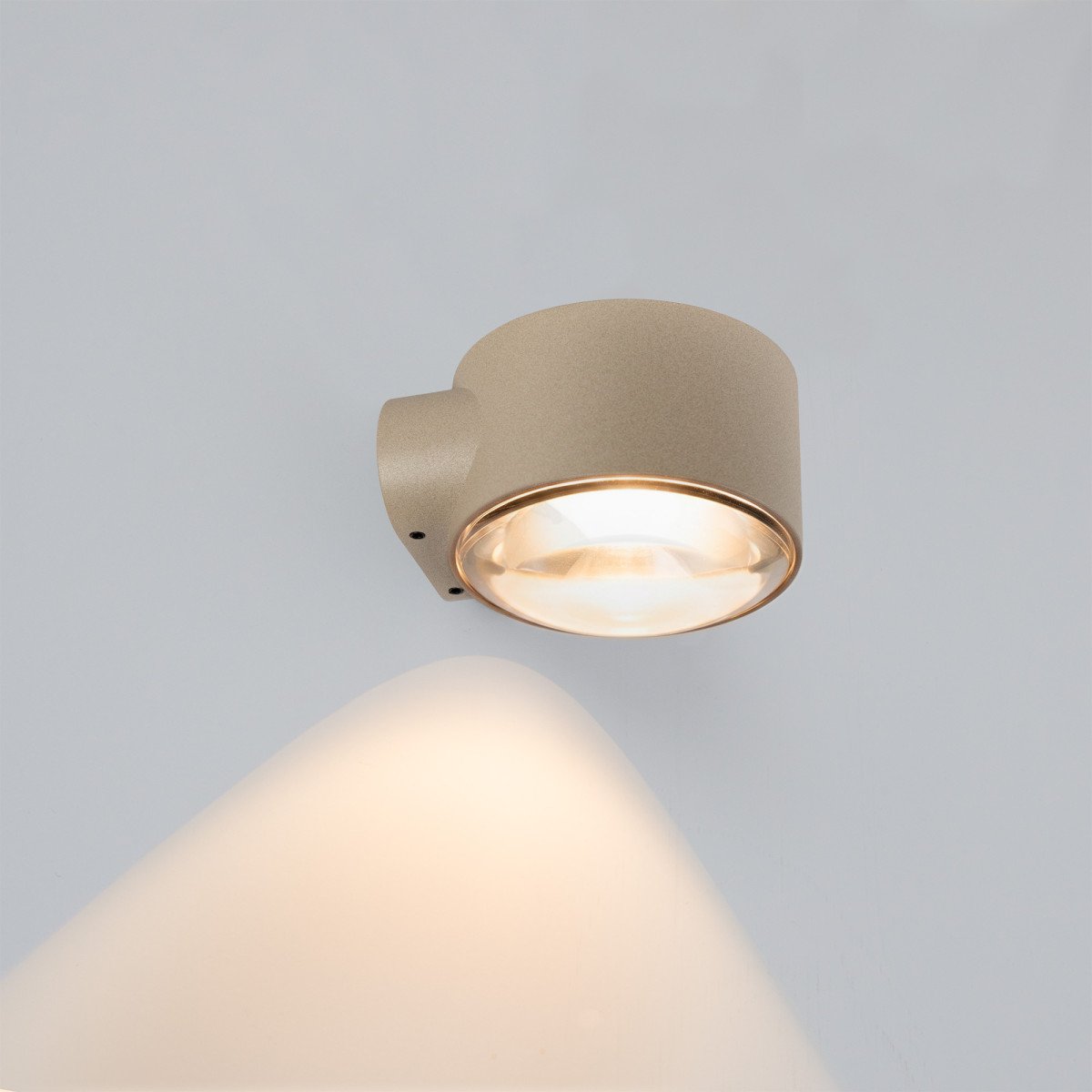 Champagnerfarbenes konvexes Glasfenster moderne Wandleuchte Downlighter
