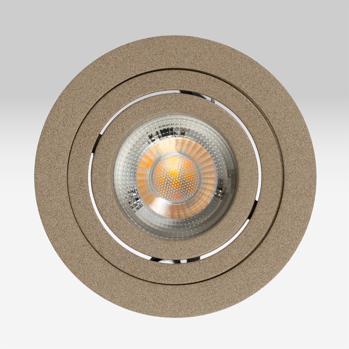 Set aus 10 Ausrichtbarer Einbaustrahler Lune Rund Champagner