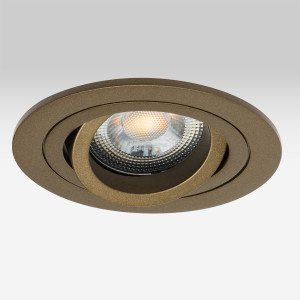 Ausrichtbarer Einbaustrahler Lune Rund Bronze