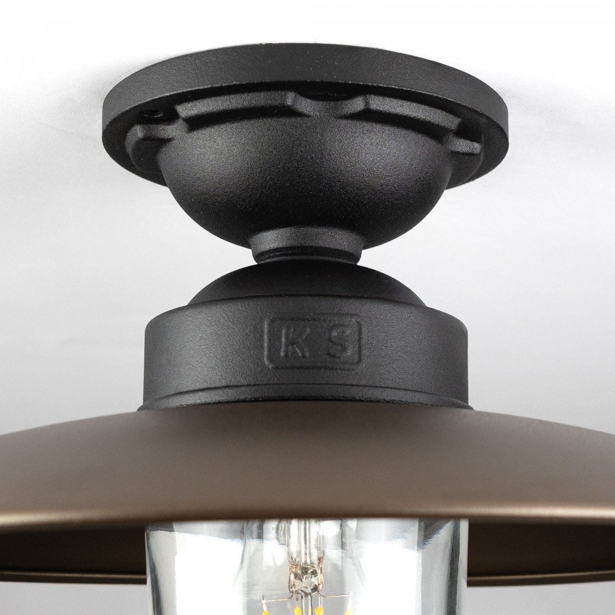 Solingen Deckenleuchte Mattschwarz Bronze