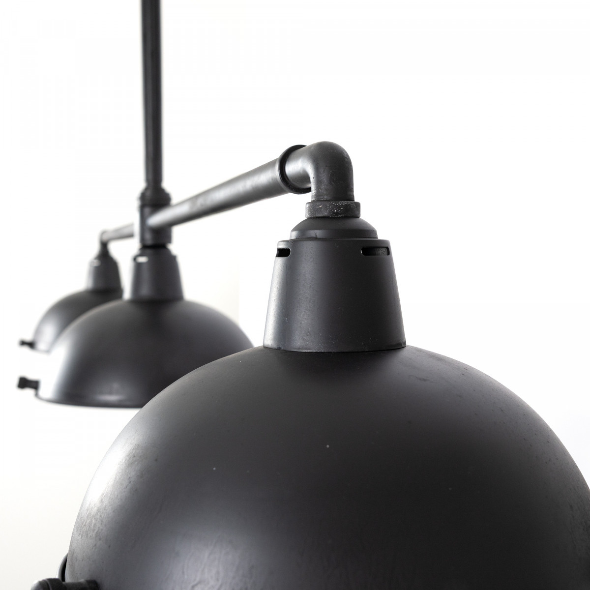 Industrielle Hängeleuchte Billiards 3 schwarz | Nostalux.de