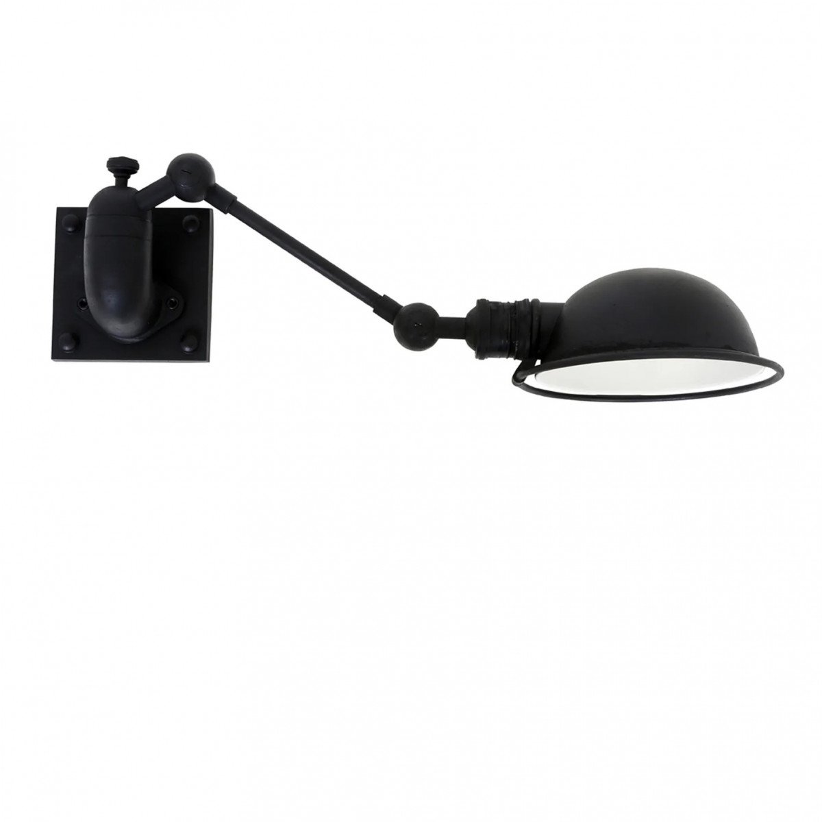 Messinglampe in antikschwarzer Farbe mit E27-Fassung