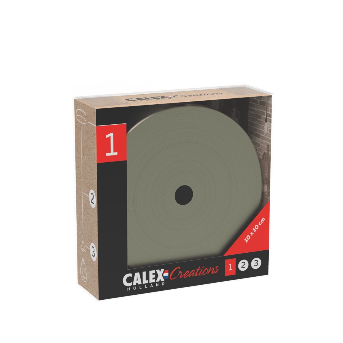 Calex Metall-Deckenplatte 1-Loch Bronze Ø100mm