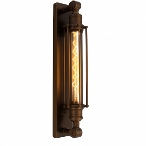 Messinglampe in antikem Dunkel-Messing mit E27-Fassung