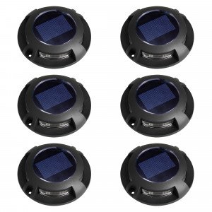 6er Set Solar LED Decklight Schwarz 6er Set Solar LED Decklight Schwarz