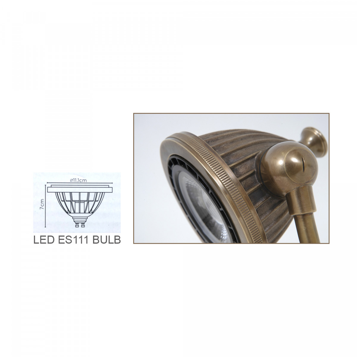 Benton Wandleuchte Bronze 