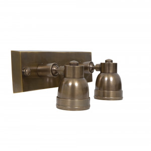 Wandspot Indigo Swirl doppel Messing mit GU10 Fassung von KS Beleuchtung  Wandspot Indigo Swirl doppel Messing mit GU10 Fassung von KS Beleuchtung