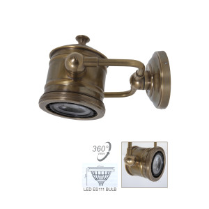 Innenbeleuchtung, Wandbeleuchtung, Deckenbeleuchtung, Strahler, Aufbaustrahler, verstellbare Beleuchtung, Malibu, Bronze