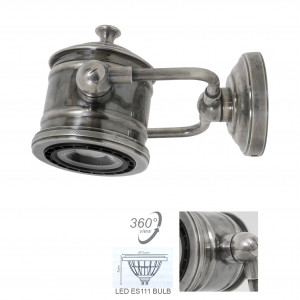 Innenbeleuchtung, Wandbeleuchtung, Deckenbeleuchtung, Strahler, Aufbaustrahler, verstellbare Beleuchtung, Malibu, silber