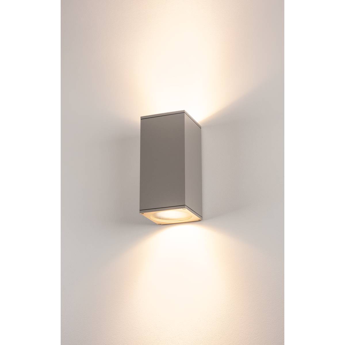 Big Theo Wand Up-down Out Silber Grau 2xgu10