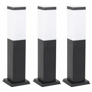 Gartenleuchte Stein schwarz