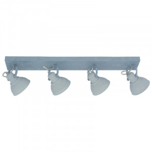 Industriele Vintage Santo 4-lights plafondlamp grijs, GU10