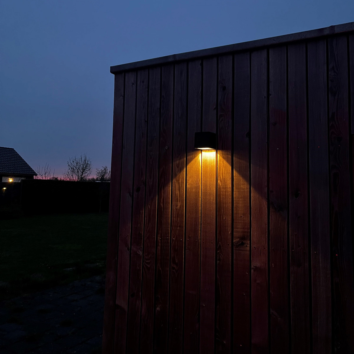 Cube Solar-Wandleuchte Schwarz von KS Beleuchtung 