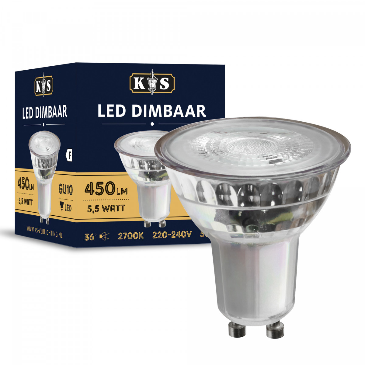 GU10 COB LED 5,5W Dimmbar