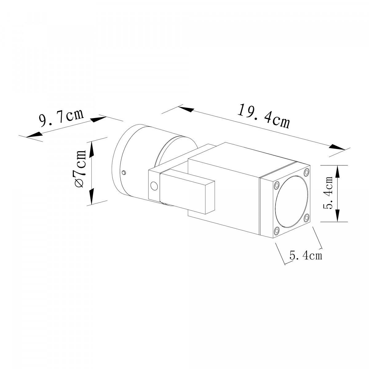 Cubic Alu GU10 Wandstrahler