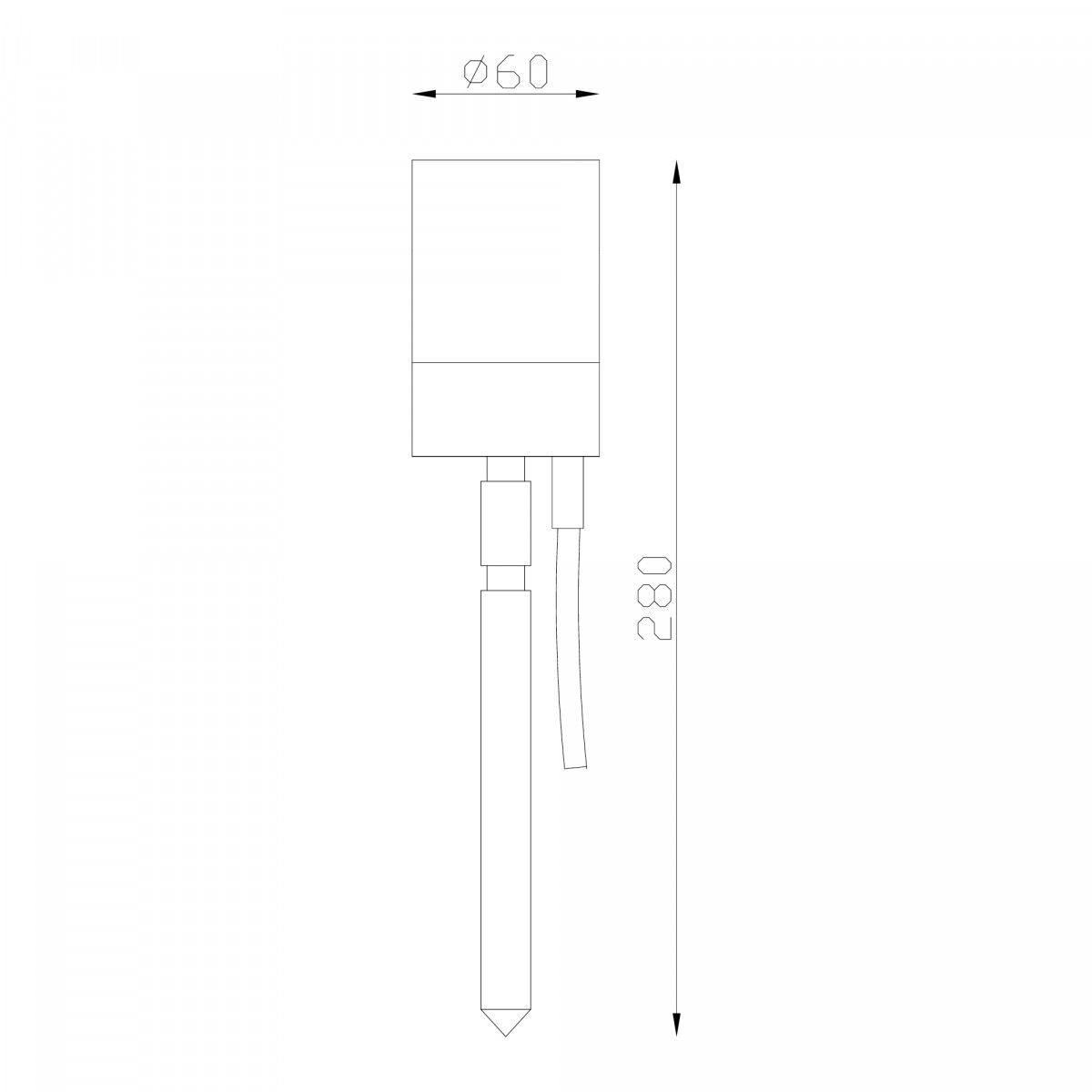 6x Set - LED Pin Gartenstrahler Schwarz mit Bodenspieß