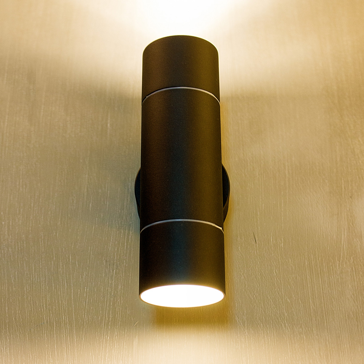 Modernes schwarzes Up&Down-Licht Aluminium gu10