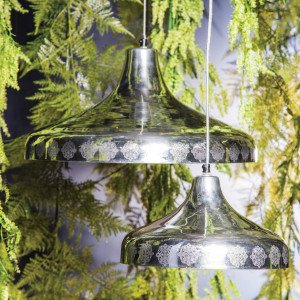 Alu Shiny Flat S Hängeleuchte Silber Aluminium Ø22 cm E27 Innenbeleuchtung