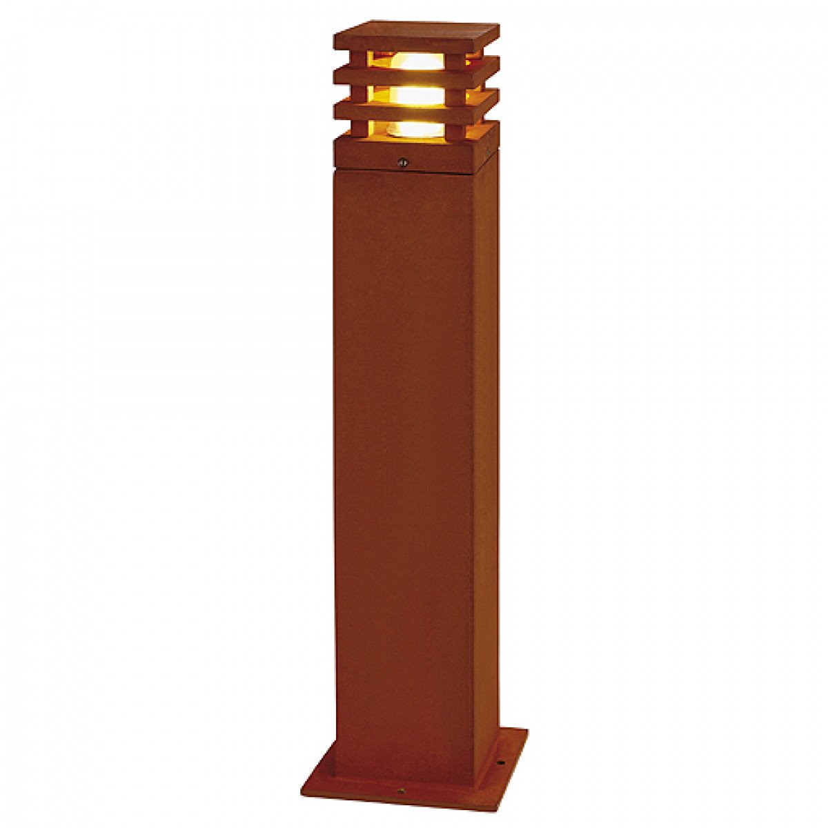 Rusty Square 70 Rusted Steel 1xe27