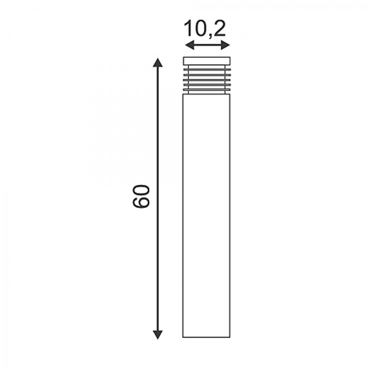 Vap Slim 60 Edelstahl gebürstet 1xe27