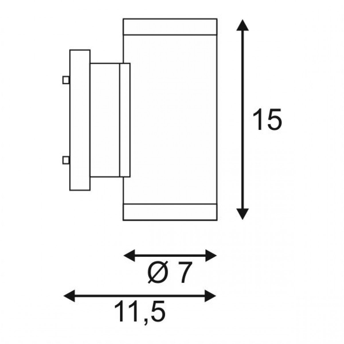 Außenleuchte New Myra Up-down Anthrazit 2xgu10