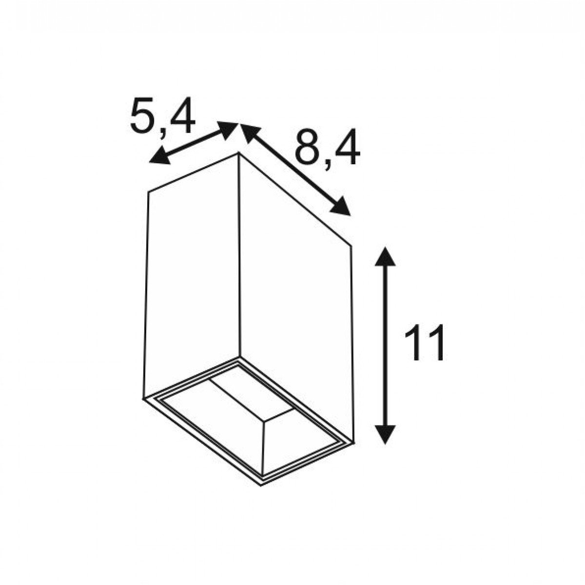 Außenwandleuchte Quad 1 Xl Weiß 1xled 3000k