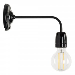Wohnraumleuchten - Wandleuchte - Wandlampe Nathalie schwarz - Nostalux
