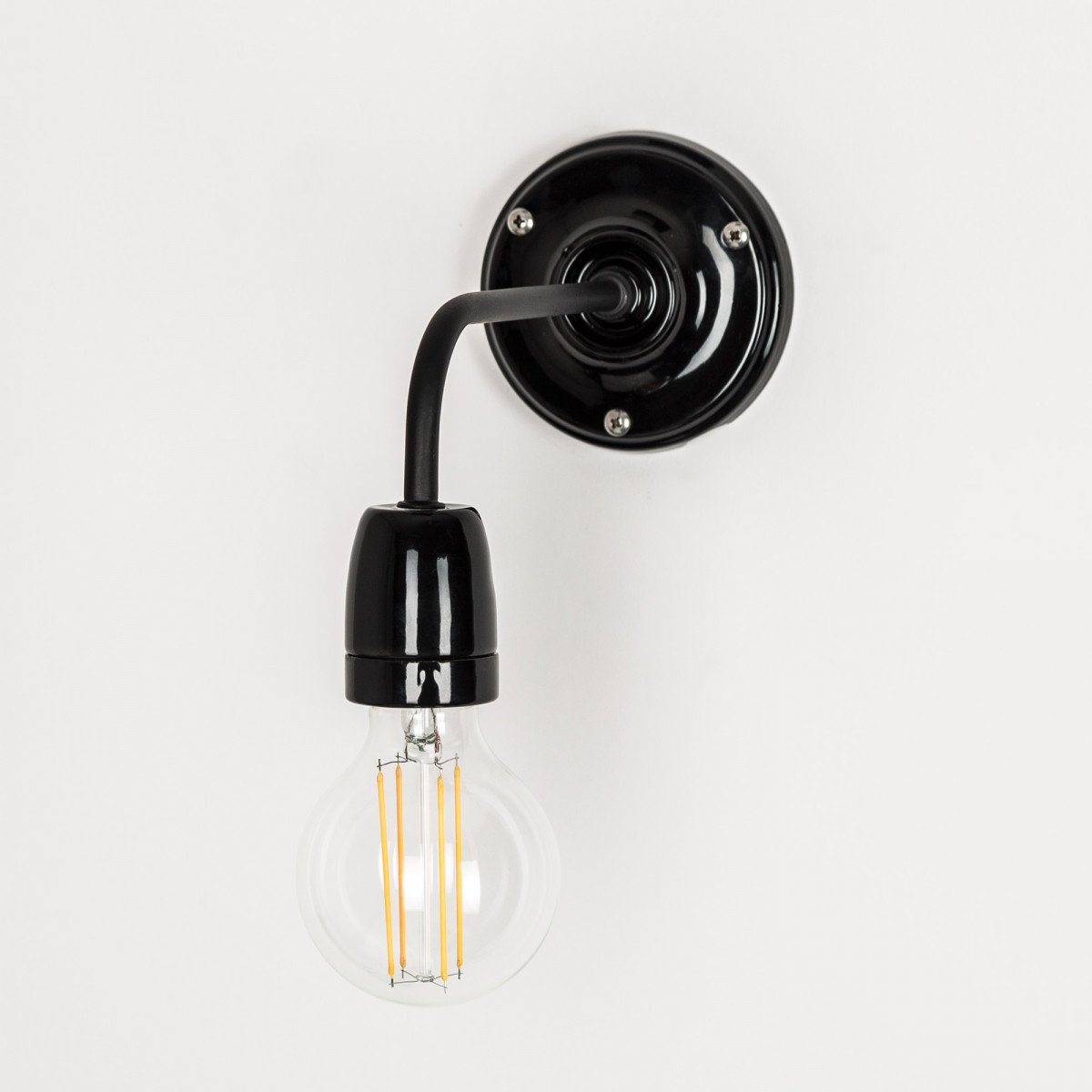 Wohnraumleuchten - Wandleuchte - Wandlampe Nathalie schwarz - Nostalux