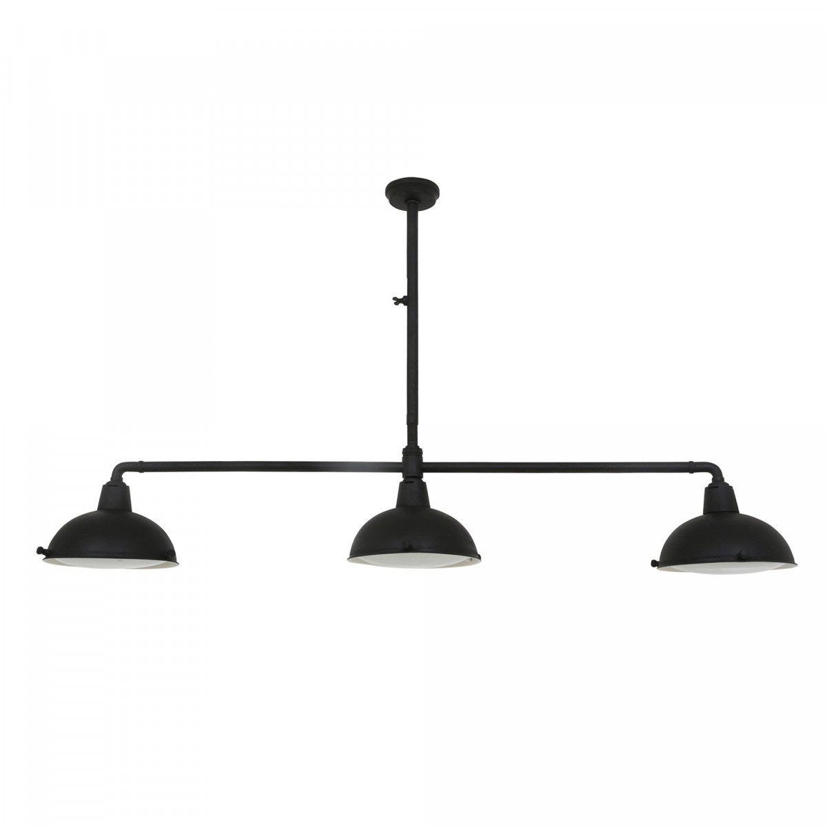 Industrielle Hängeleuchte Billiards 3 schwarz | Nostalux.de