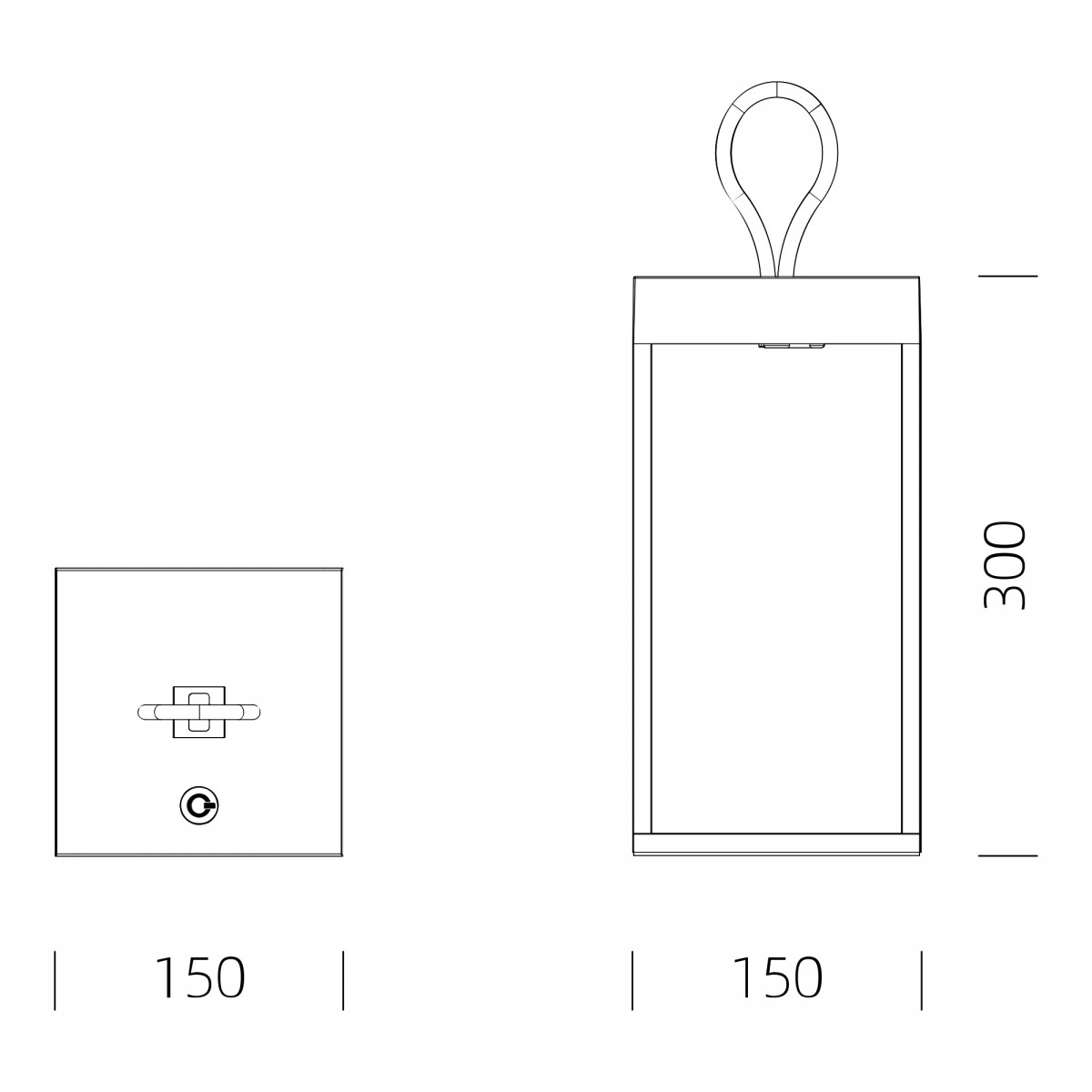 Carlo Touch wiederaufladbar Tischleuchte Braun mit USB