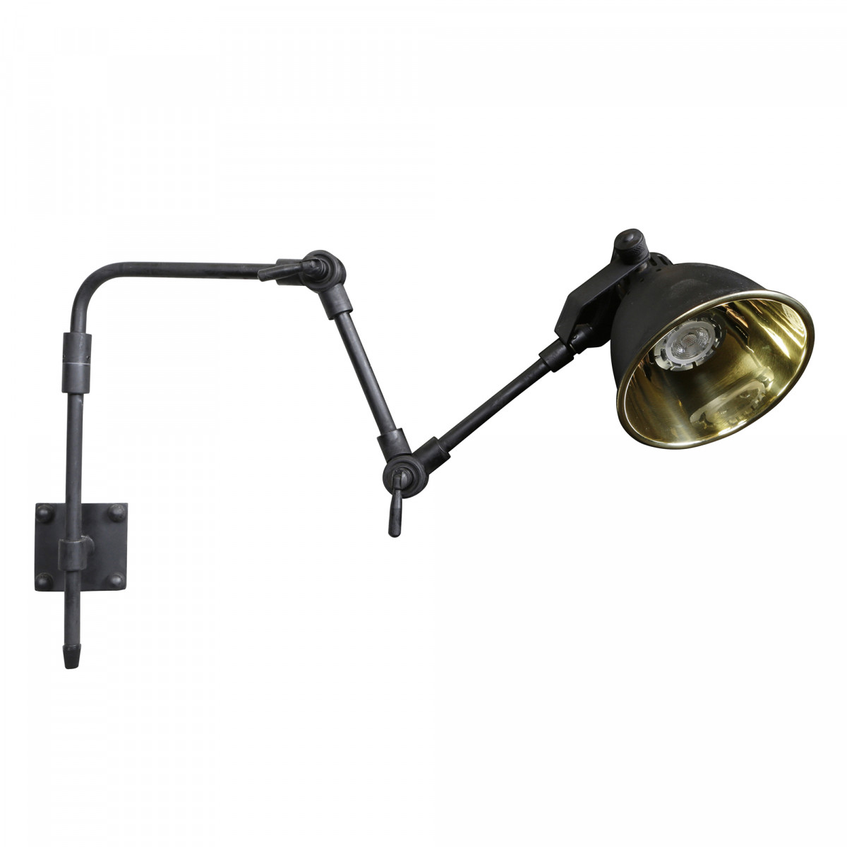 Retro Wandleuchte Adair GU10 Schwarz - Vintage Industrial Wandlampe